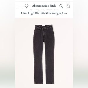 Abercrombie ultra high rise 90s slim straight jean